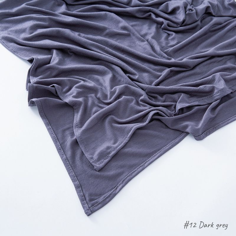Pañuelo para la cabeza de algodón sedoso, transpirable y cómodo, de alta calidad, con bordes enrollados en ángulo recto, 170 x 60 cm, para uso musulmán._voghion.com