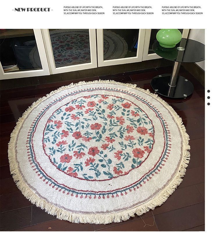 Divano circolare e spesso per soggiorno, studio, toletta, tappetino, comodino per camera da letto, sedia per computer, circolare_voghion.com