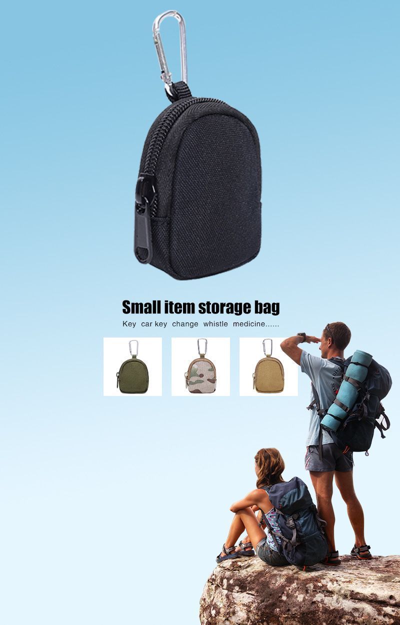 Tactical Wallet, Portable Sports Accessories, Multifunctional Storage, Mountaineering Change, Round Key Hanging Bag,_voghion.com