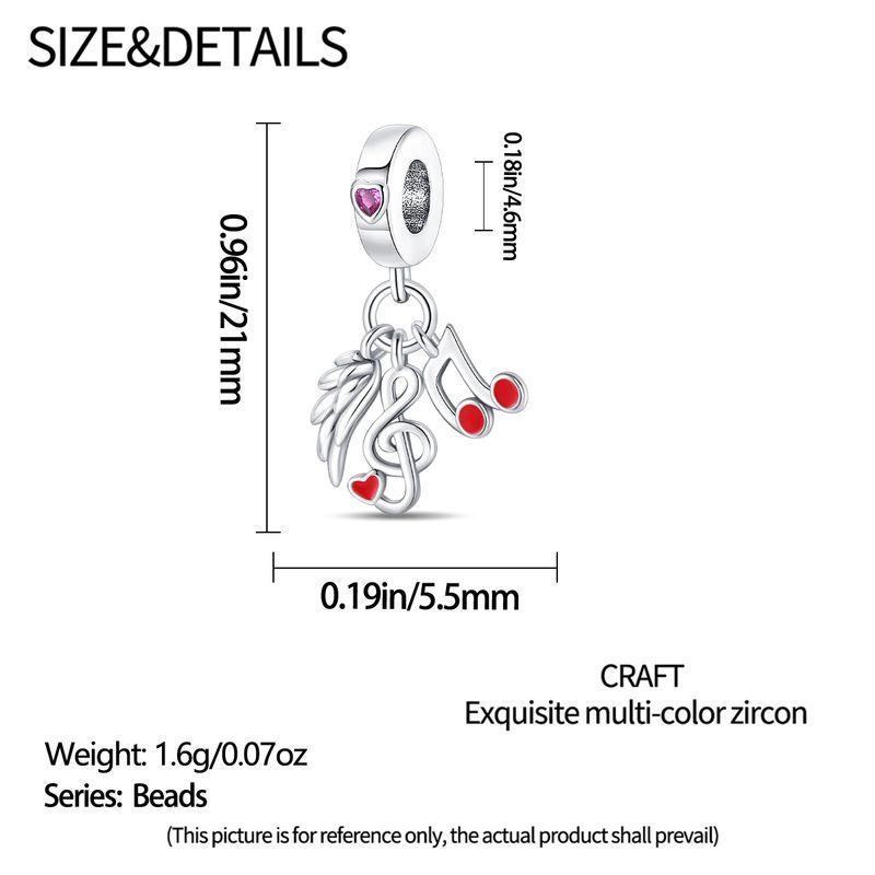 Gioielli da donna in argento 925 placcato in rame, con nota musicale, scatola per medicinali, perline per denti, ciondolo, accessori fai da te, bracciale_voghion.com