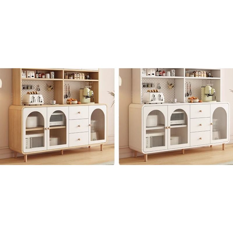 Multi-layer Multi-functional Organizer Wall-mounted Floor-standing Kitchen Storage Cabinet_voghion.com