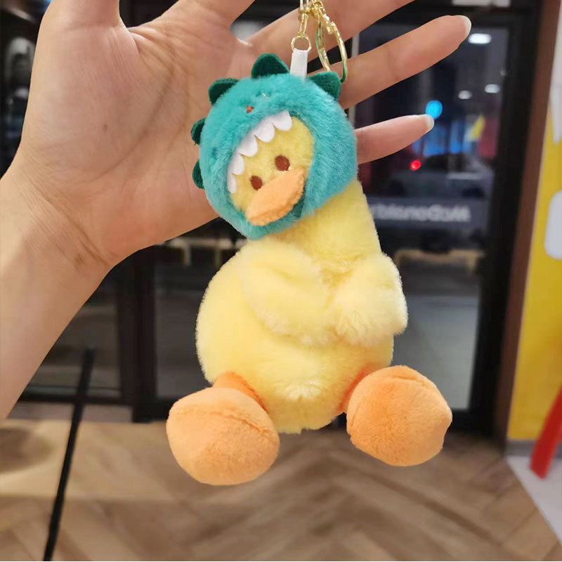 Keychain Duck Plush Adorable Cute Cartoon Animal Soft Short 15cm Plush Toy_voghion.com