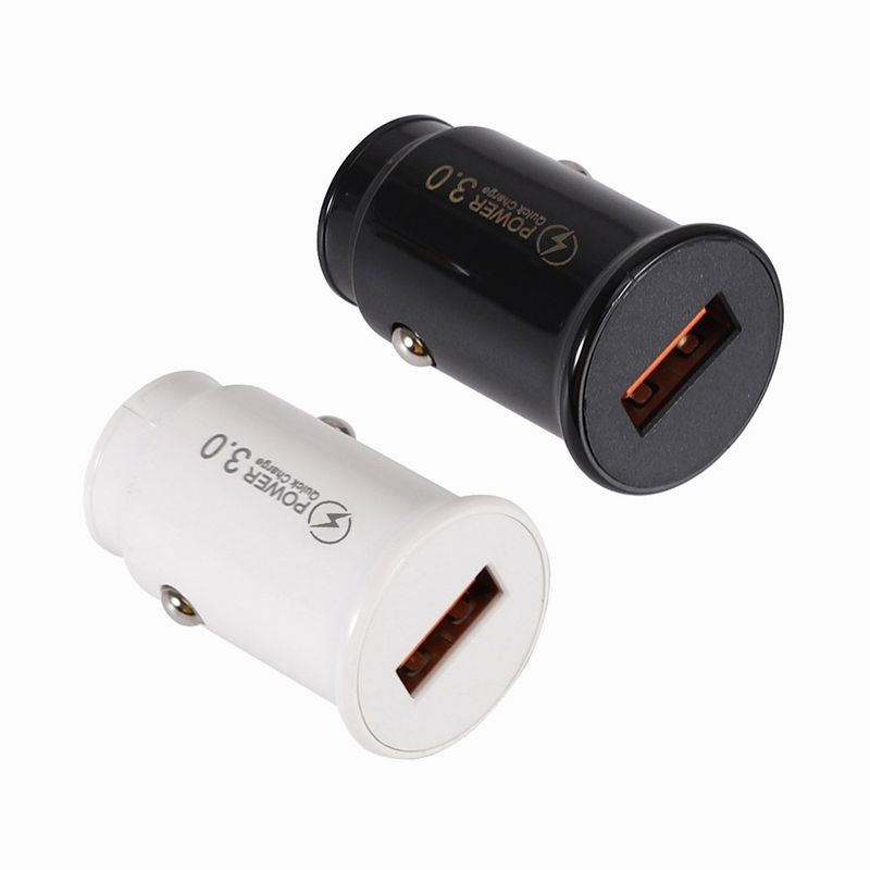 Muziekfestival QC3.0 USB-autolader Mini-enkele interface mobiele telefoonlader_voghion.com