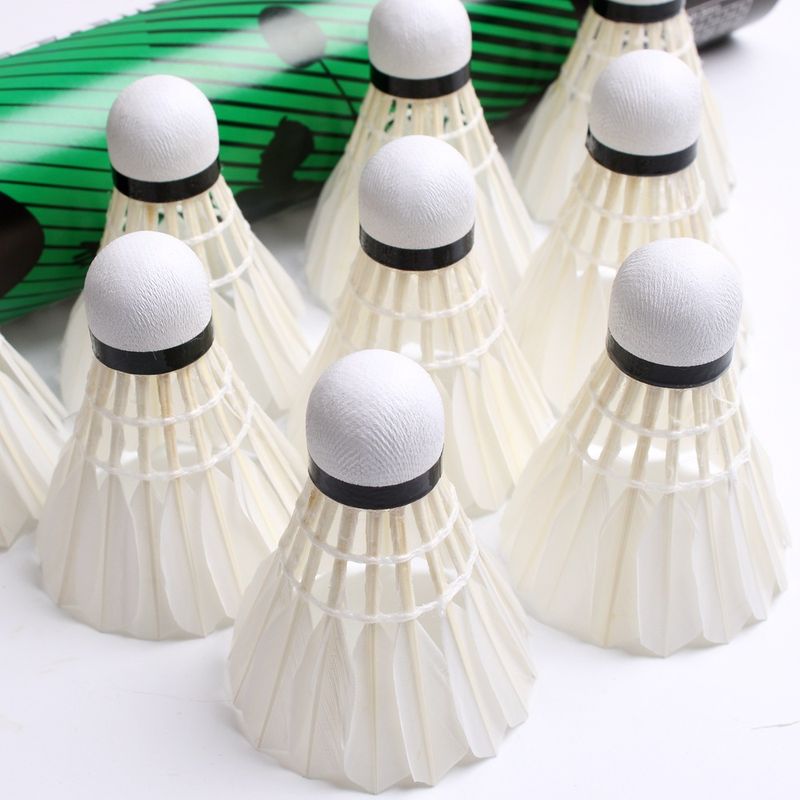 Guangyu Professional Durable Competition Duck Feather Balls 12 Pieces Stable Flight Badminton Training Special_voghion.com