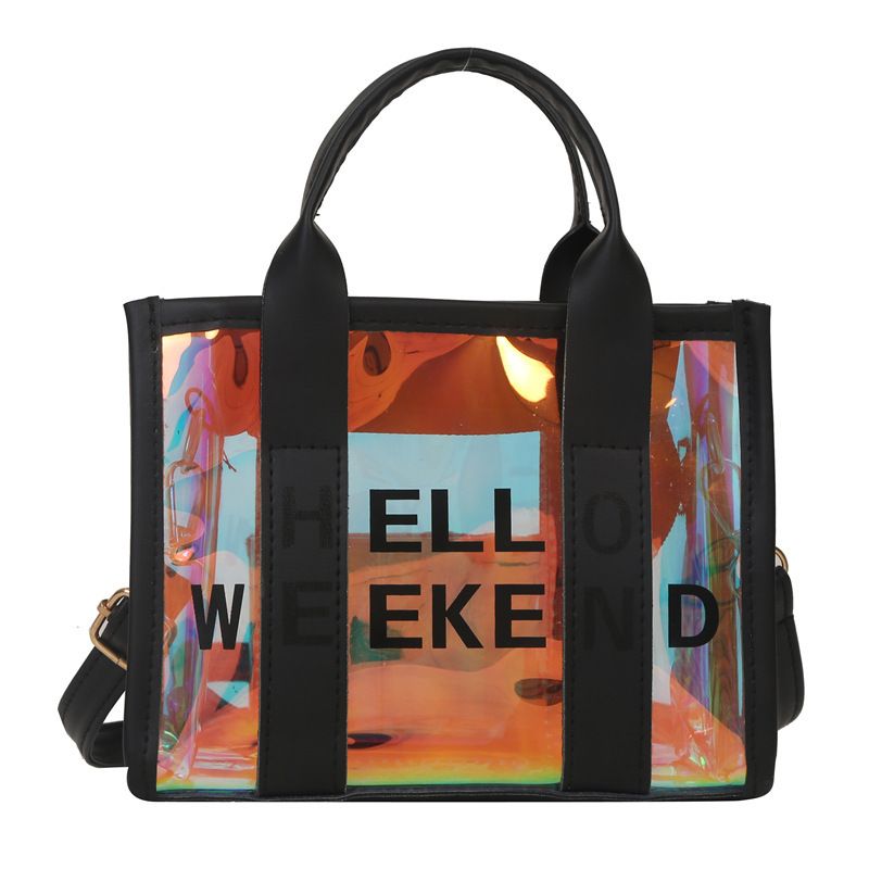 Borsa tote grande capacità per mamma e bambino, stile coreano, trasparente e alla moda, per donna, estate 2023_voghion.com