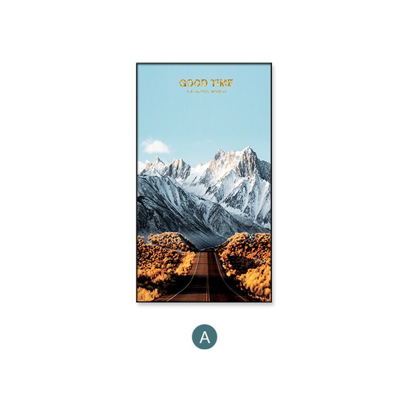 Eingangsbereich Nordic Dekorative Flur Hängen Moderne Minimalistischen Hintergrund Wand Malerei Landschaft Autobahn_voghion.com