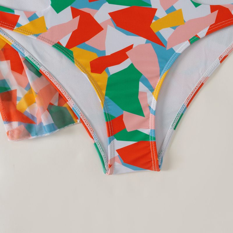 Women's Clothing High End Multi Color Printing Fashion Three Piece Bikini BIKINI Sexy Women's Swimsuit_voghion.com