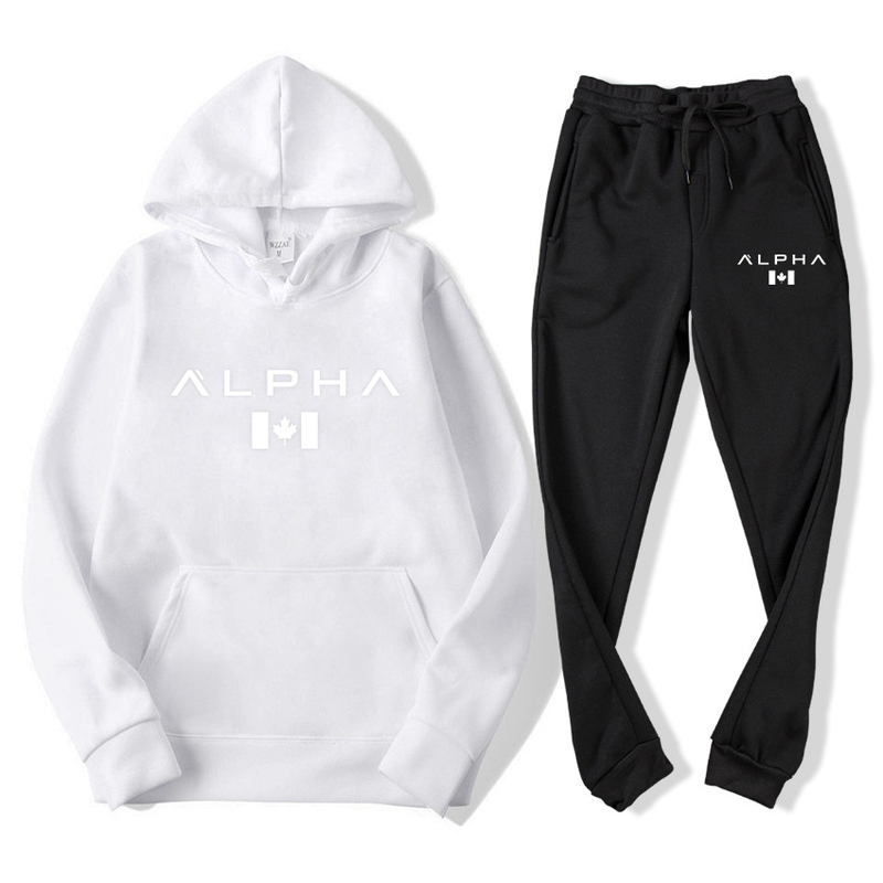 Maglione e pantaloni stampati di marca Chao set da uomo autunno e inverno da uomo con set di due pezzi girocollo in velluto_voghion.com