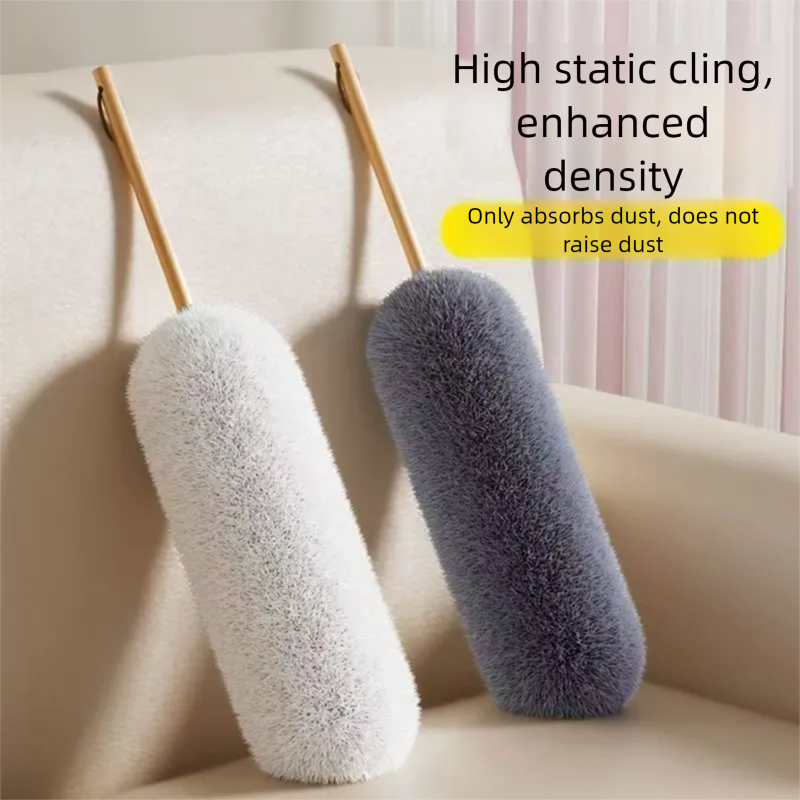 Verlängerbarer Staubwedel – Einziehbares Haushaltsstaubreinigungswerkzeug für Decken und Spinnweben mit statischer Aufladung_voghion.com