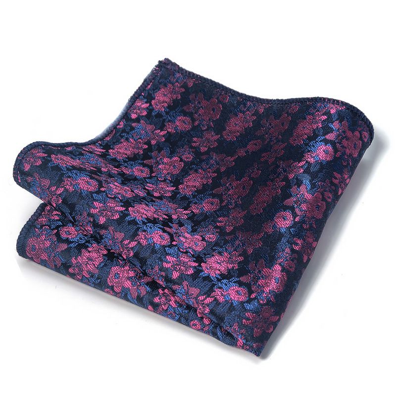 Zijden vierkante herensjaal met 1200 steken en een zakhanddoek met hoge inslagdichtheid_voghion.com