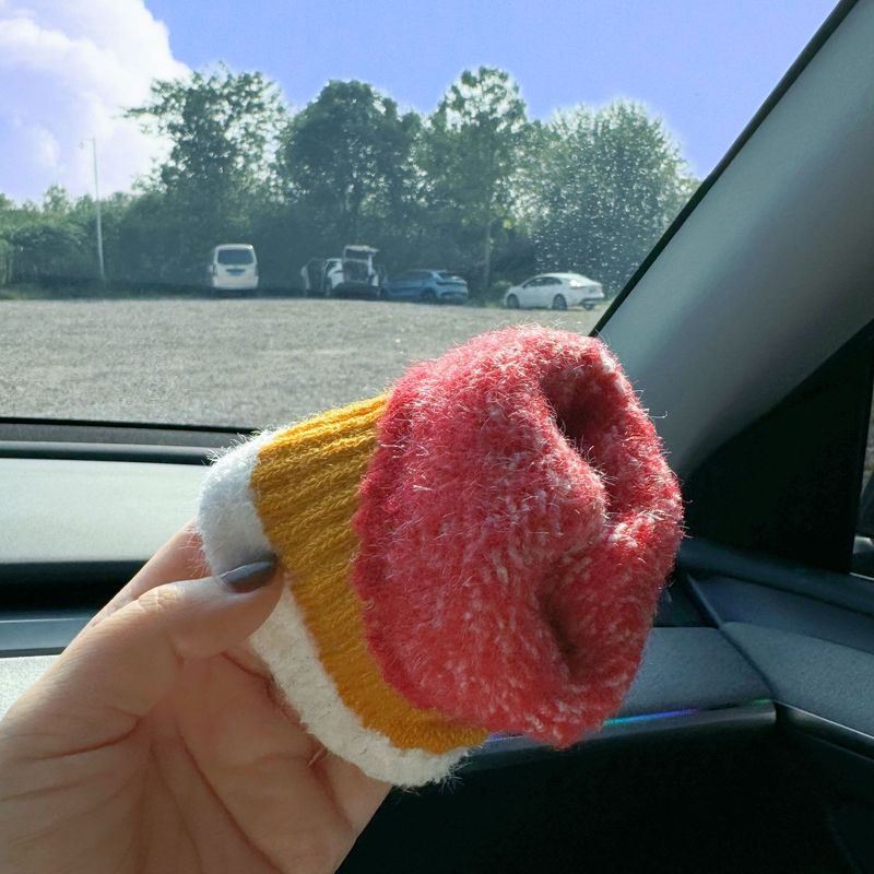 Guanti invernali senza dita da donna in pile caldo e spesso, compatibili con touchscreen, per Natale_voghion.com