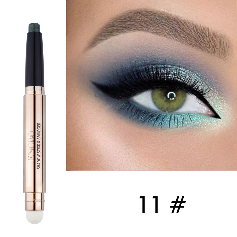 Neuer monochromer Lidschattenstift mit Doppelkopf, perlmuttfarbener Lidschatten aus schlafender Seidenraupe, hohe Helligkeit, verwischt nicht und ist wunderschön_voghion.com