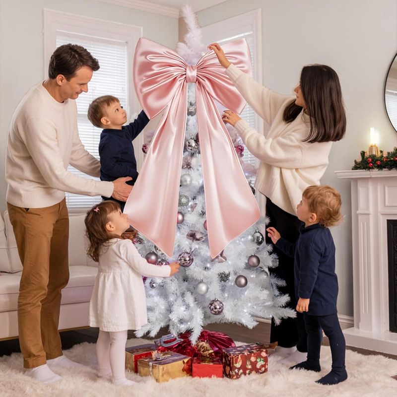 1 Stück große Schleife als Zimmerdekoration, kokette Riesenschleife für Weihnachten, Geburtstag, Hochzeit, Party, Hintergrunddekoration, Wanddekoration_voghion.com