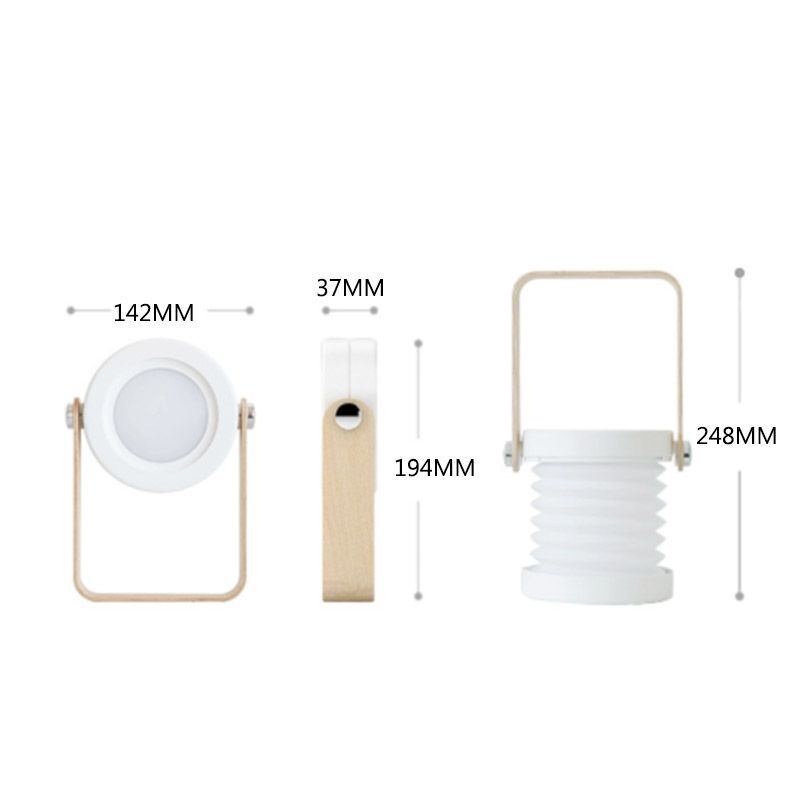 Tragbare LED-Tischlampe Laterne, einziehbare, faltbare USB-Lade-Leselampe für Augenbücher, Schlafzimmer, Nachttisch-Dekoration, Nachtlicht_voghion.com