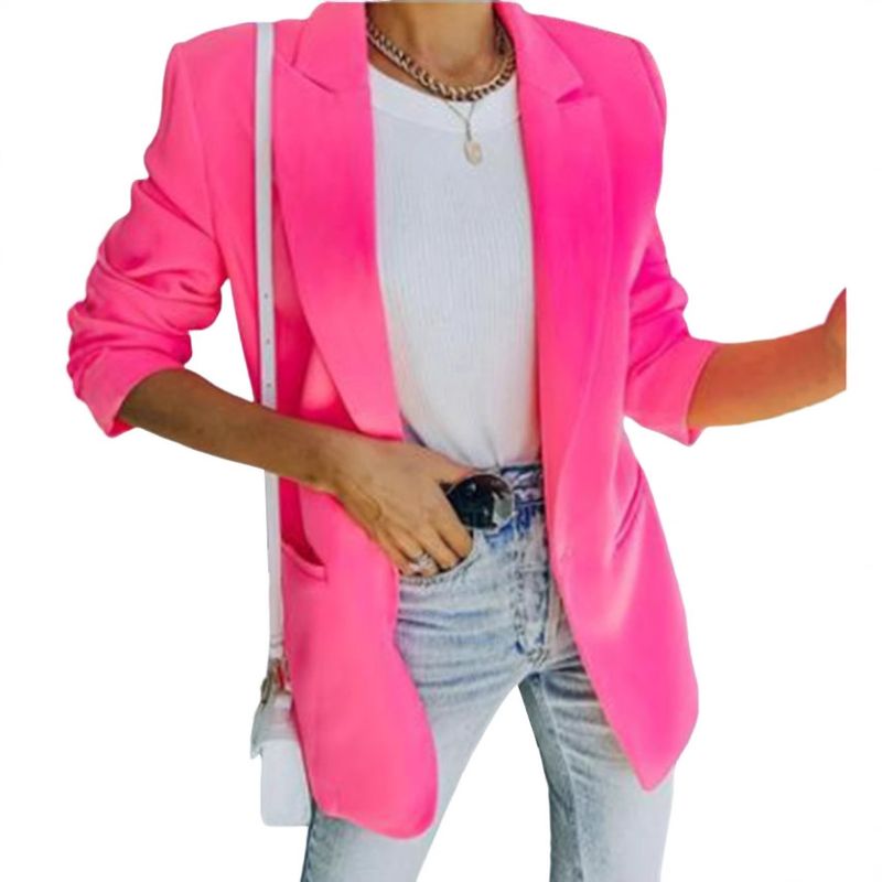 FD1483 2025s Autunno/Inverno 2025 Nuovo Stile Moda Donna Tinta Unita Colletto Manica Lunga Piccolo Cappotto_voghion.com