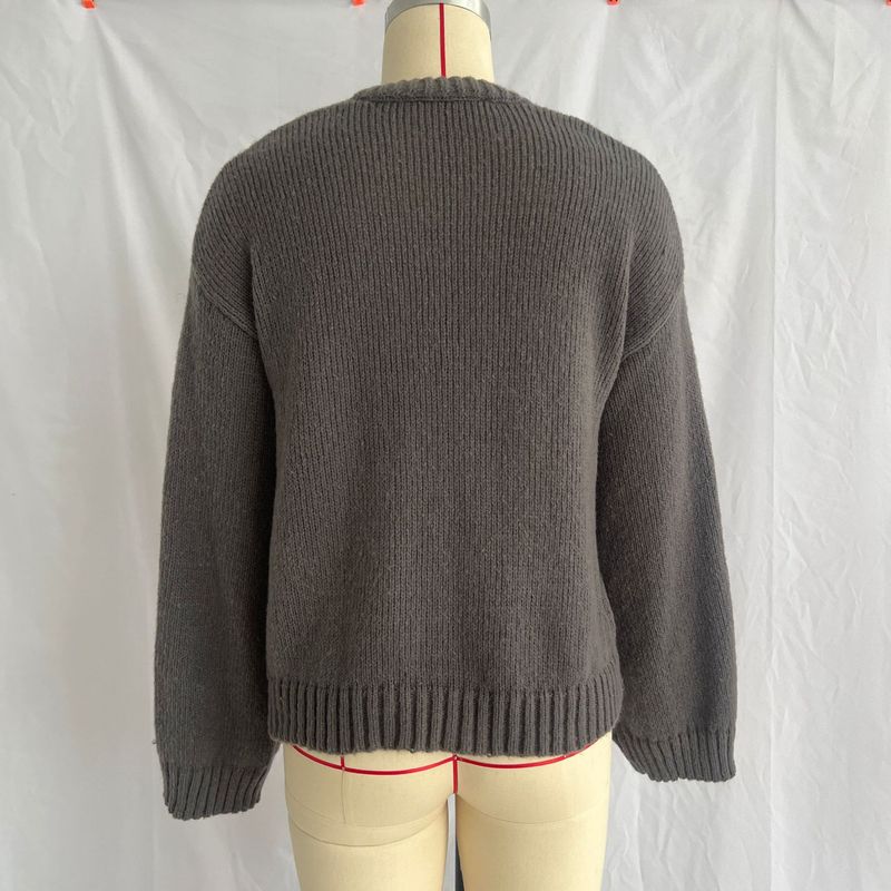 Eleganter V-Ausschnitt-Strickcardigan mit Gürtel – Slim Fit, einfarbiger Damenpullover für Herbst-Winter-Mode_voghion.com