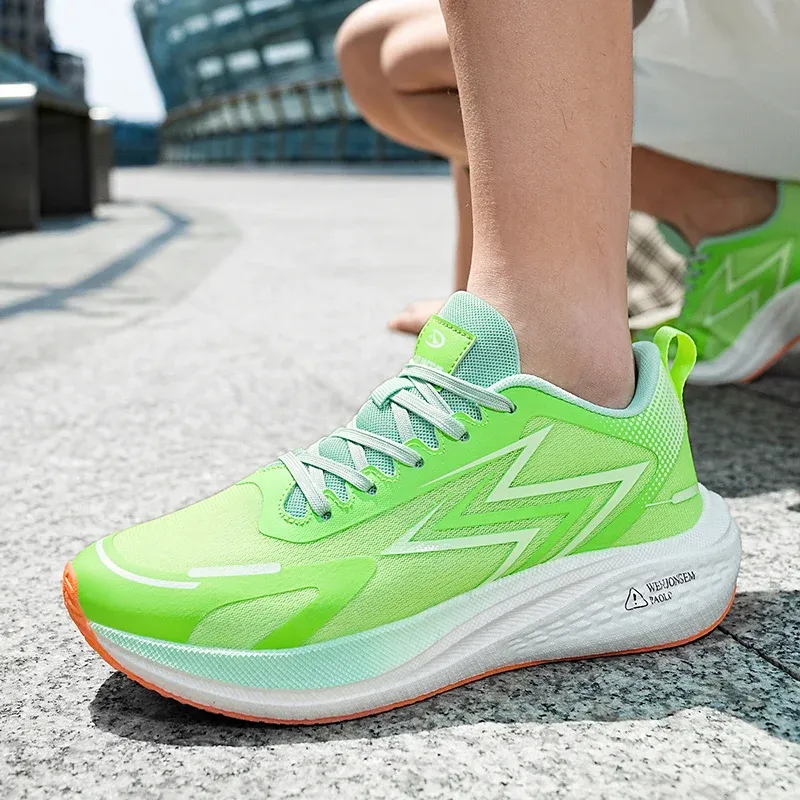 Professionelle Marathon-Laufschuhe, Rennlaufschuhe mit durchgehender Carbonplatte, stoßdämpfende Trainingssportschuhe für Jugendliche_voghion.com