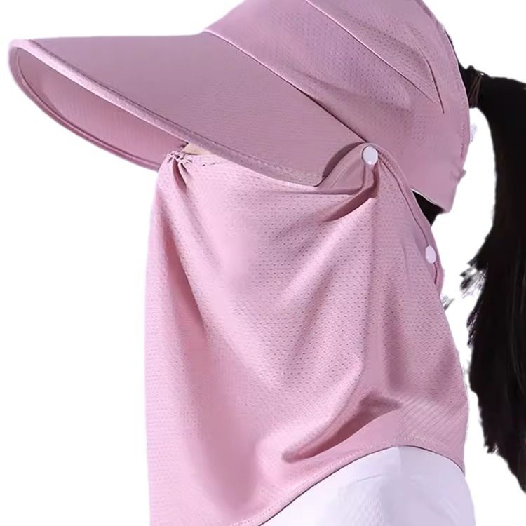 LazyZoom Damen, Sommer-Gesichtsbedeckung, Schleier zum Fahren mit E-Bikes, Sonnenhut für den Außenbereich, UV-Schutz-Visierhut_voghion.com
