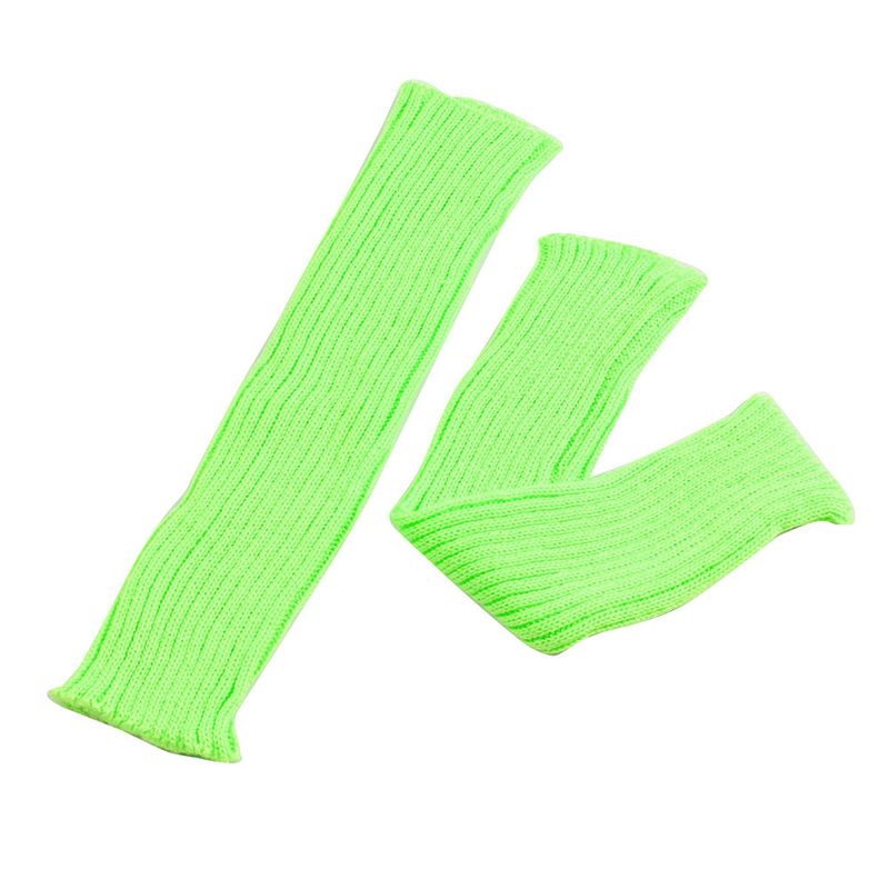 Unisex Beinwärmer für Männer und Frauen Gestrickte Fußwärmer Farbig gestreifte Stiefelwärmer Stapelsocken_voghion.com