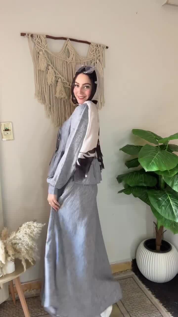 Women's Clothing Soft And Sweet Long Sleeved Tops And Long Skirts Slim And Elegant Temperament Suits_voghion.com