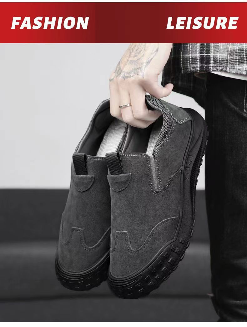 Arbeitsschutzschuhe Herrenschuhe Sommer Heiße niedrige wasserdichte Lederstiefel Herren Outdoor Rutschfeste, verschleißfeste Freizeitarbeitsschuhe_voghion.com