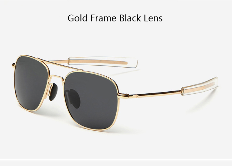 Mode Schwarz Amerikanische Armee MILITÄR Polarisierte Pilot Sonnenbrille Herren Marke Amerikanische Optische Polarisierte Sonnenbrille Oculos_voghion.com