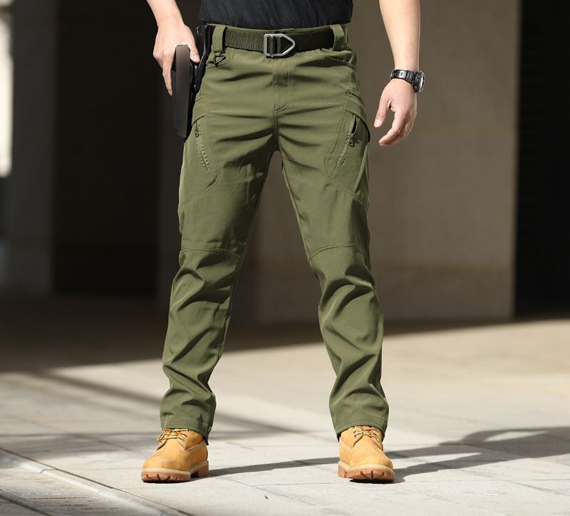 Pantaloni tattici - Pantaloni da combattimento mimetici elasticizzati per escursionismo all'aperto, campeggio e addestramento militare - Pantaloni cargo softshell impermeabili (colori multipli)_voghion.com