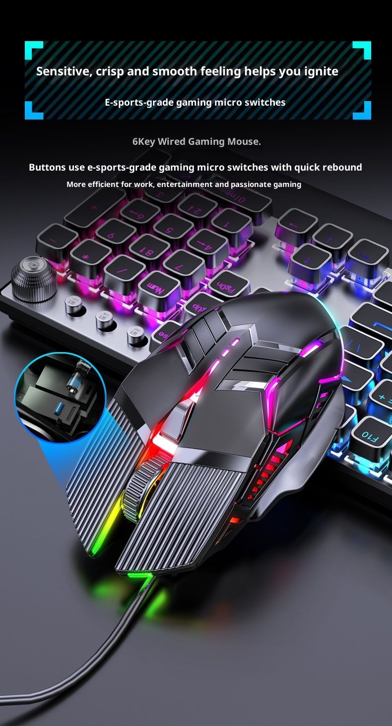 Digitex Digitex New Private Model Wired With Light Silent Mouse For Office And Gaming Universal_voghion.com