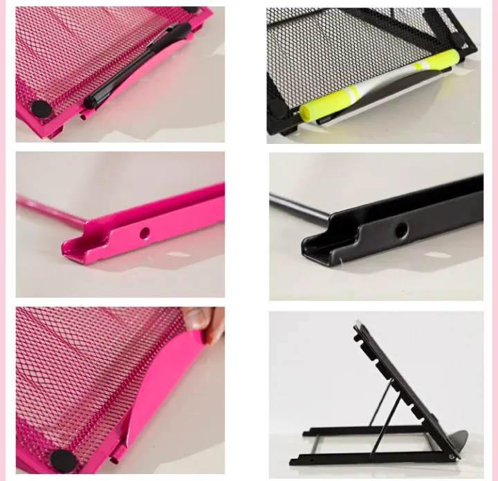 Supporto per base multifunzionale pieghevole per computer portatile e tablet in metallo, accessori per ufficio, supporto stabile e durevole_voghion.com