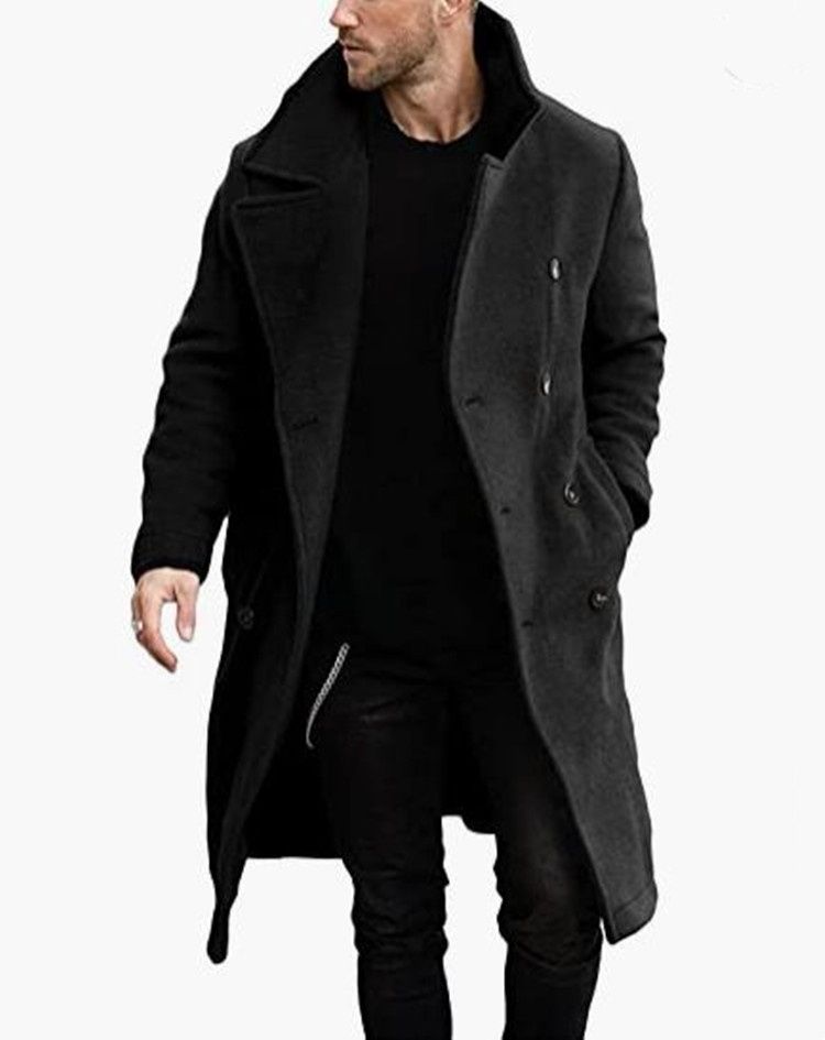 Pulse In Stock 23 Autumn Winter Men's Long Style Multi-color Multi-size Woolen Trench Coat European Version_voghion.com