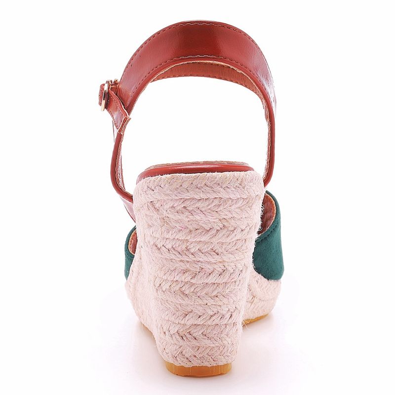 Damskor Mode Mary Jane Fiskmunnsandaler Runt Huvud Vattentäta Platåsandaler med Repkil_voghion.com