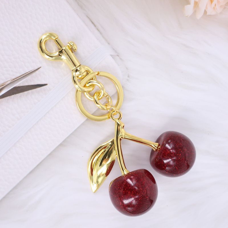 Schmuck Neue Harz Anhänger Ornamente Kirsche Schlüsselanhänger Legierung Gepäck Kirsche Anhänger Auto Schlüsselanhänger_voghion.com