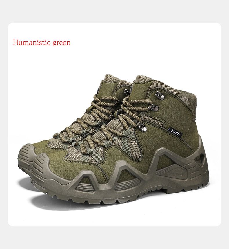 Outdoor Sports Rutschfeste Reise-Wanderschuhe Herren Dickbesohlte Midget Arbeitsschuhe Taktische Stiefel_voghion.com