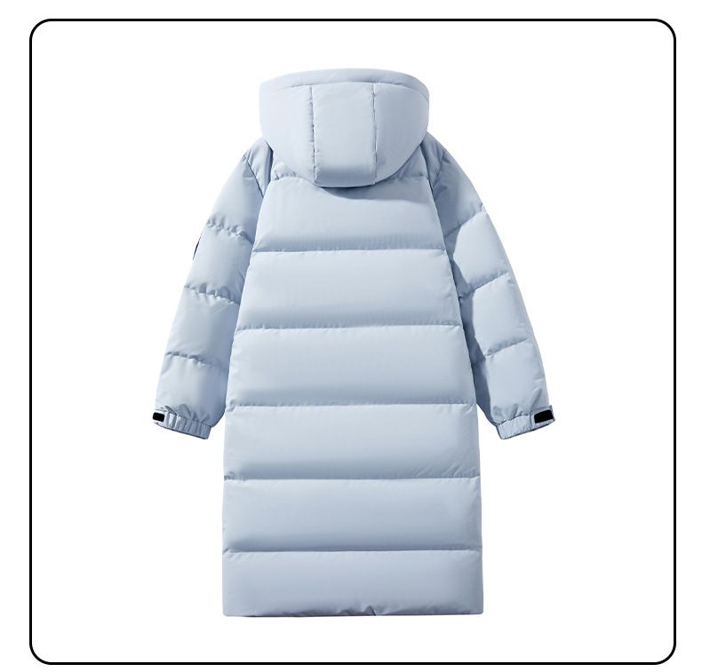 750FP Langer Puffermantel – Winddichte Daunenjacke mit Kapuze (S-3XL, 90 % weiße Entenfüllung, Übergröße, Polyester-Außenmaterial)_voghion.com