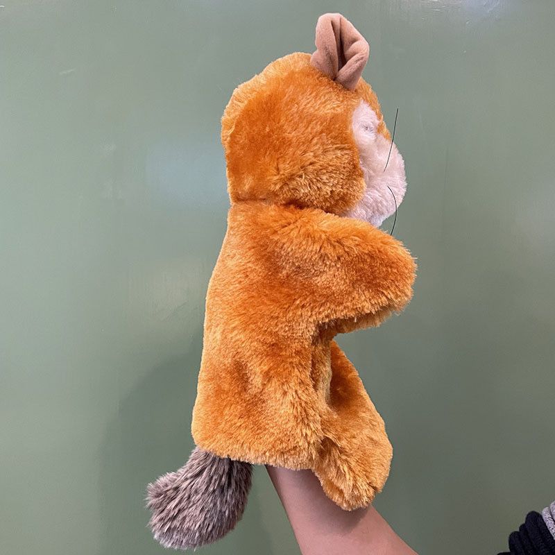 Large Squirrel Plush Puppet Toy With Plastic Nose 25cm New Brown Stuffed Squirrel Animal_voghion.com