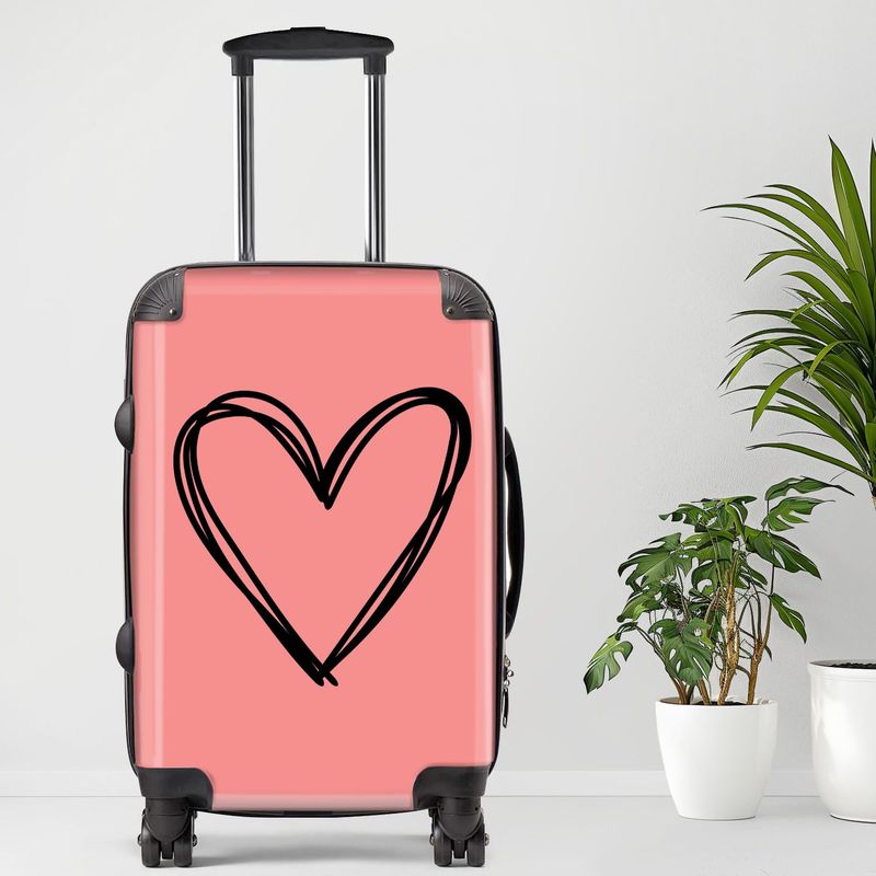 Heart2 Luggage, 20/24/28 Inch Luggage, Carry-On, Custom Luggage, Luggage Set, Suitcase, Travel, Vacation, Cabin Suitcase, Custom Suitcase, Personalized Luggage_voghion.com