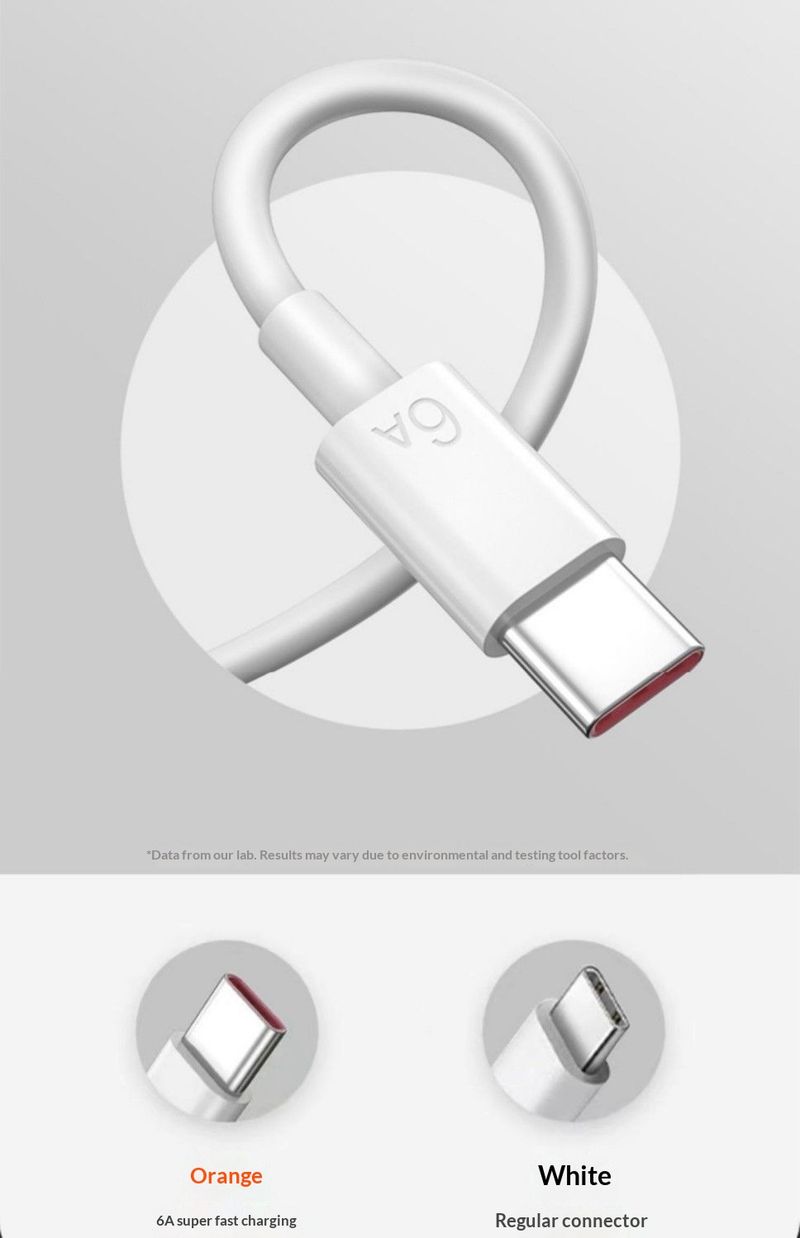 Câble de données Digitex compatible Huawei, 6 A, double port USB-C, charge rapide 100 W/88 W/66 W, compatible avec Honor Mate 60, Pura 70 et Nova._voghion.com