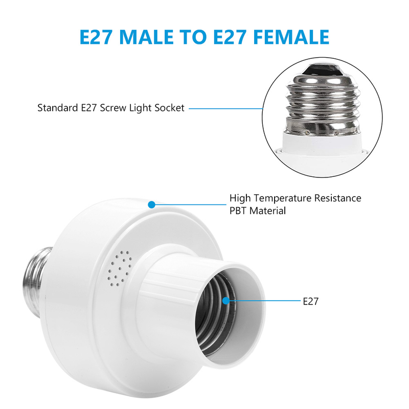 E27 Lamp Holder Socket Base Wireless Remote Control 20-30m Range E27 AC 180~250V Power Switch Socket Remote Switch Lights_voghion.com