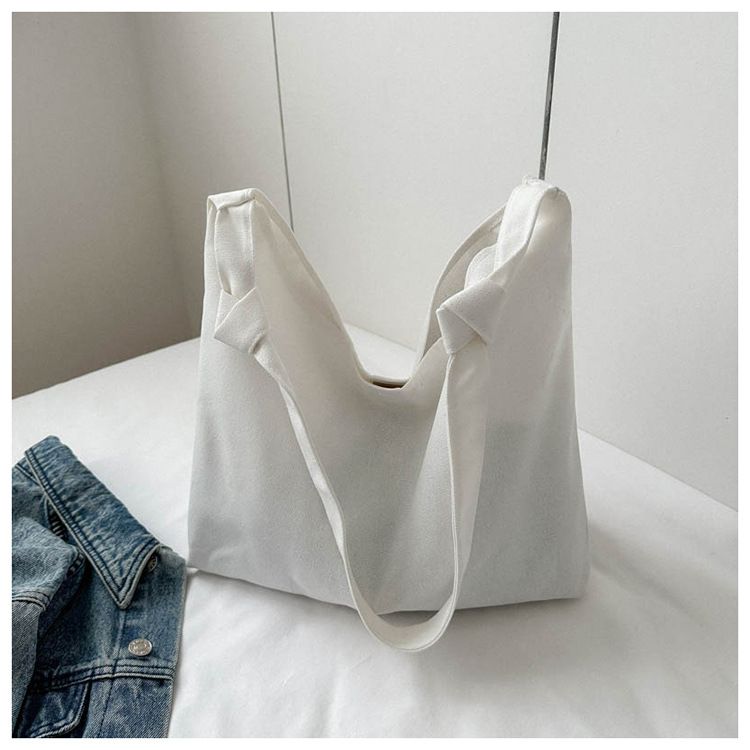 New Women's Bag Canvas Fashion Trend Simple Relaxation Large Capacity Shoulder Bag Tote Bag Handbag_voghion.com