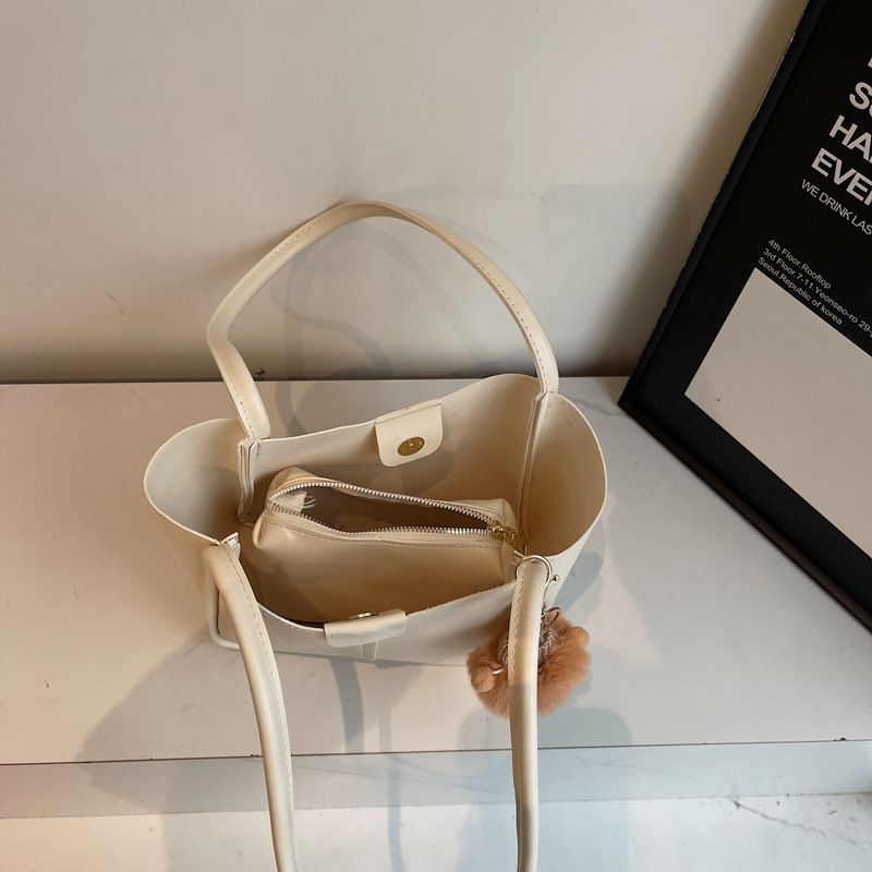 Bolsa tote feminina de alta qualidade, nova, com textura de nicho, moderna, de ombro, grande capacidade, para deslocamento diário, 2025_voghion.com