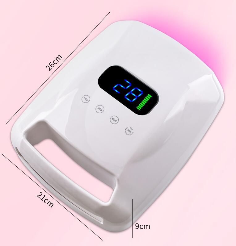 Lampă de unghii reîncărcabilă 96W pentru poloneză de gel, uscător de manichiură și pedichiură fără fir, lumină LED pentru unghii, lampă UV LED fără fir pentru unghii_voghion.com