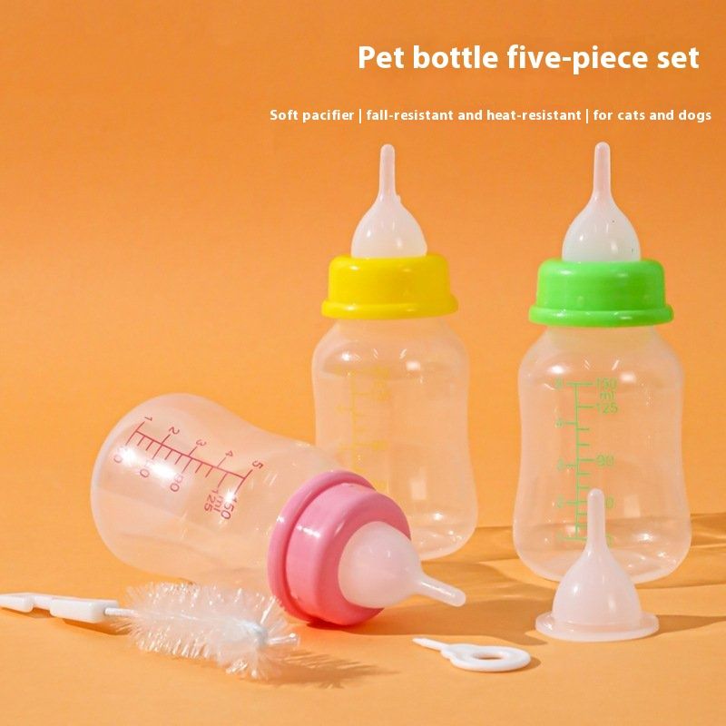 Stort Gourd Pet 150ml utskiftbart smokkbørstesett valpemelkflaske_voghion.com