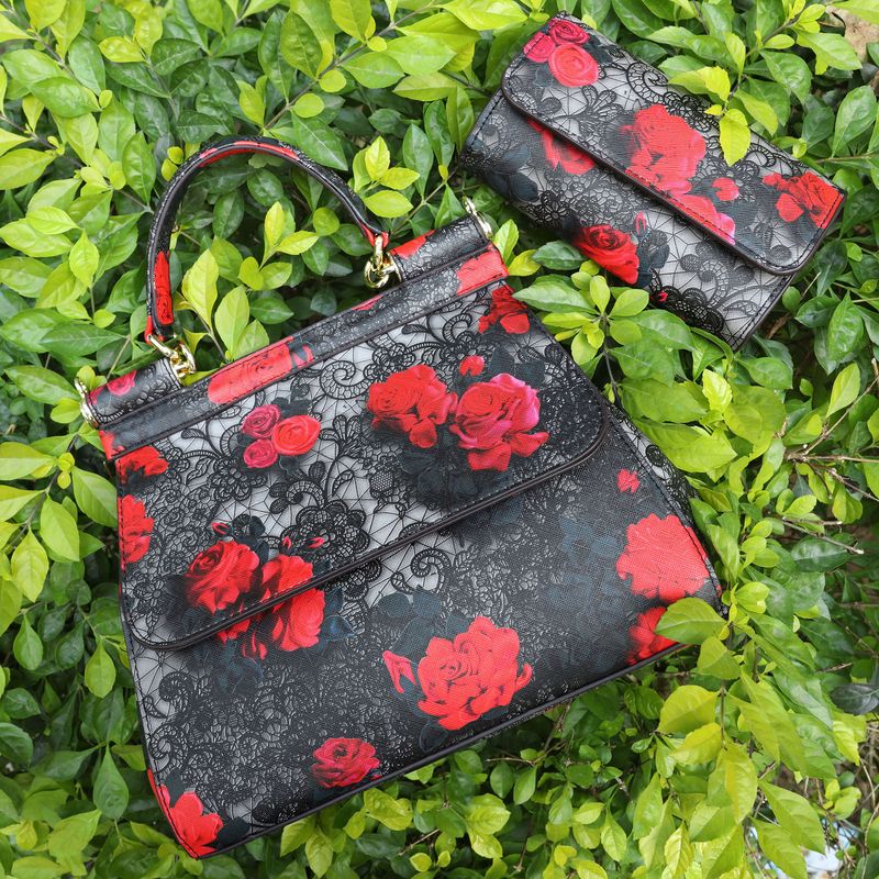 Elegante bolso tote de PU estampado para mujer: moderno bolso con estampado floral y animal, amplio interior, correa desmontable y múltiples bolsillos._voghion.com