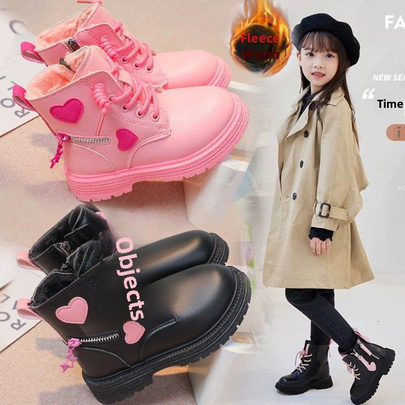 Stivali invernali in gomma Martin con cerniera laterale per bambini di 4 anni, bassi e in pelle ultra-fibra_voghion.com