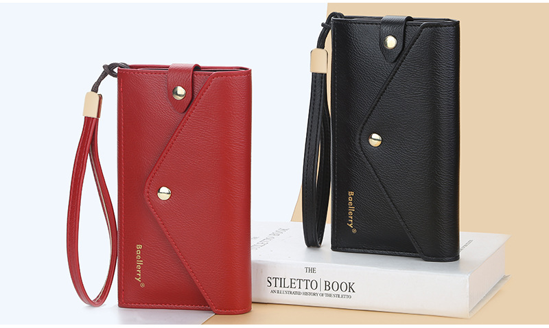 New BAELLERRY ladies long wallet thin multi-card mobile phone bag fashion clutch wholesale_voghion.com