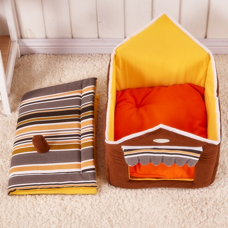 Abnehmbares, waschbares Katzenhaus, Hundezubehör, Bett, Haustierkäfig_voghion.com