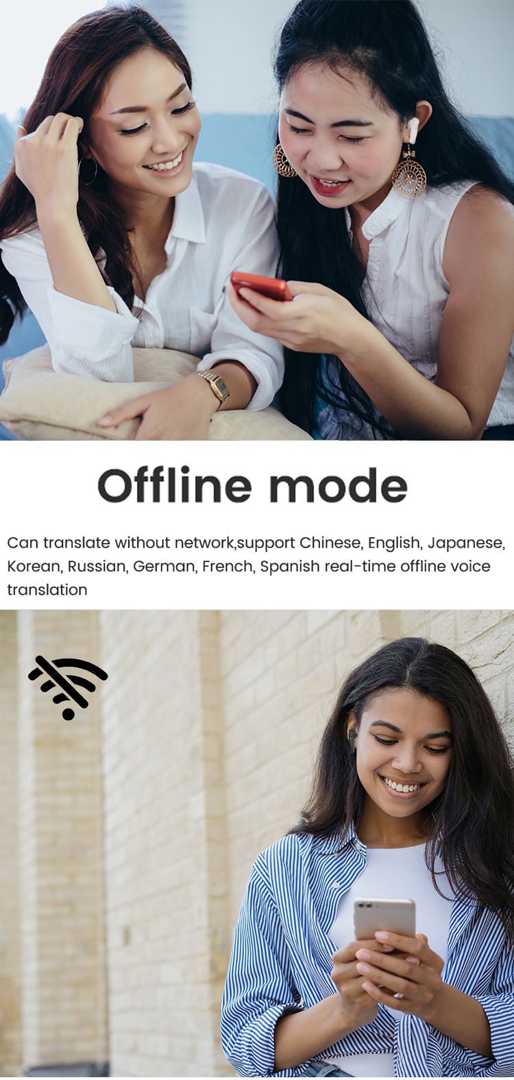 B11 Smart Voice Translation Earbuds - Real-Time Multilingual Translator With Bluetooth, Dual-Ear Design For English & Chinese_voghion.com