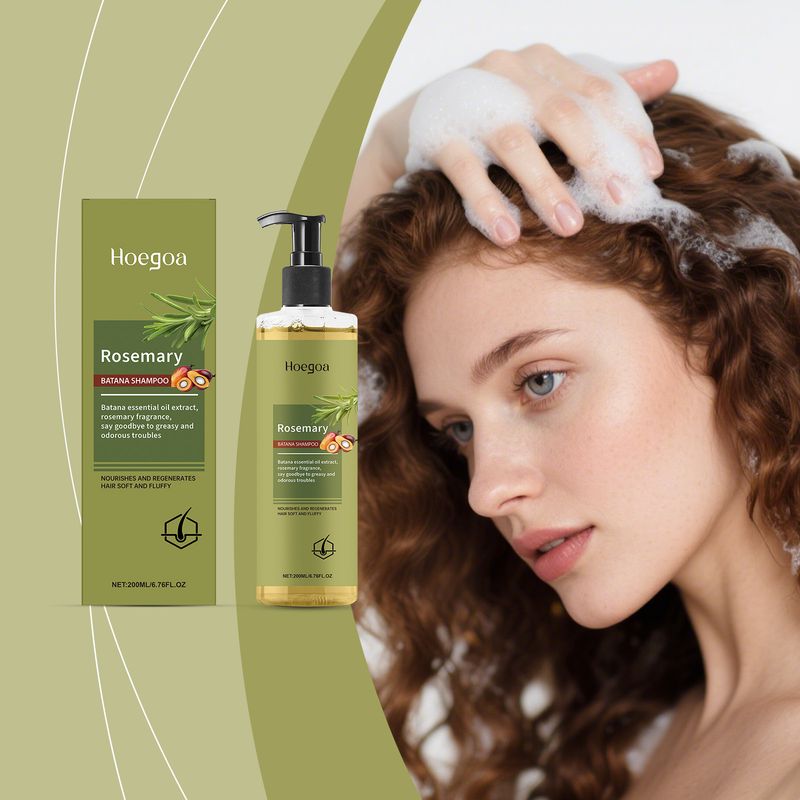 Shampoo al rosmarino HOEGOA, delicato, nutriente, liscio, rinfrescante, adatto per la cura quotidiana._voghion.com