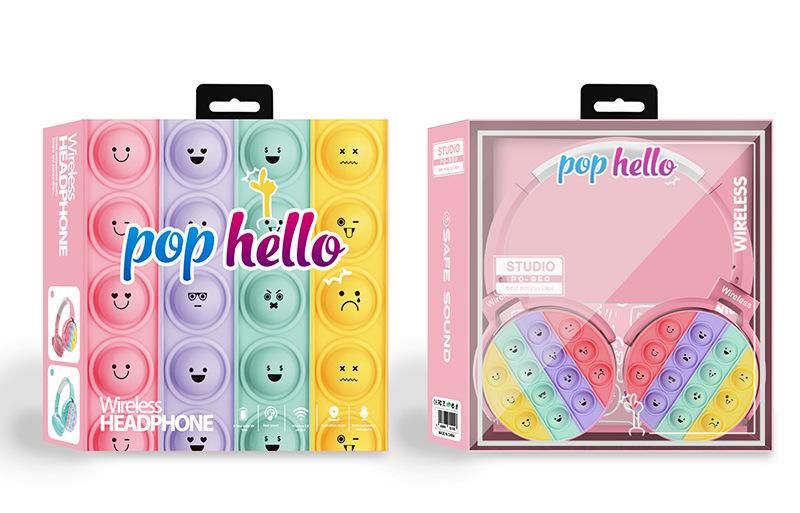 Nouveau PO950 décompression sur l'oreille Emoji PO bulle Bluetooth casque carte enfichable écouteur sans fil_voghion.com