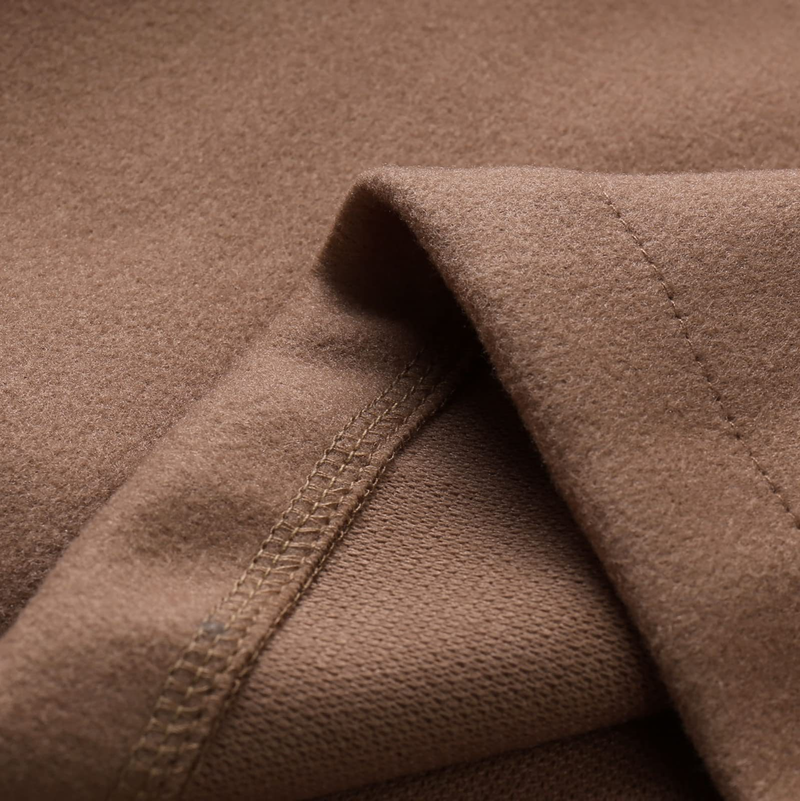 Autumn and winter women's solid color lapel long-sleeved woolen jacket simple strappy windbreaker_voghion.com